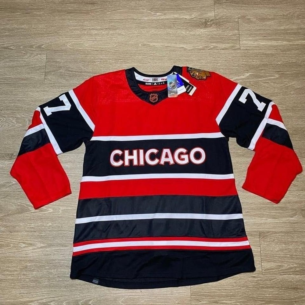 Men‎ XL 54 Authentic Adidas Chicago Blackhawks Kirby Dach #77 NHL Hockey Jersey